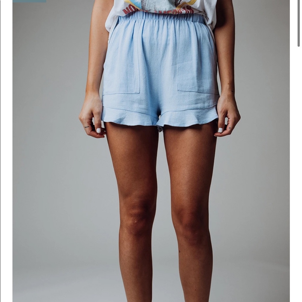 Clad & Cloth Ruffle Trim Shorts - Picture 4 of 6